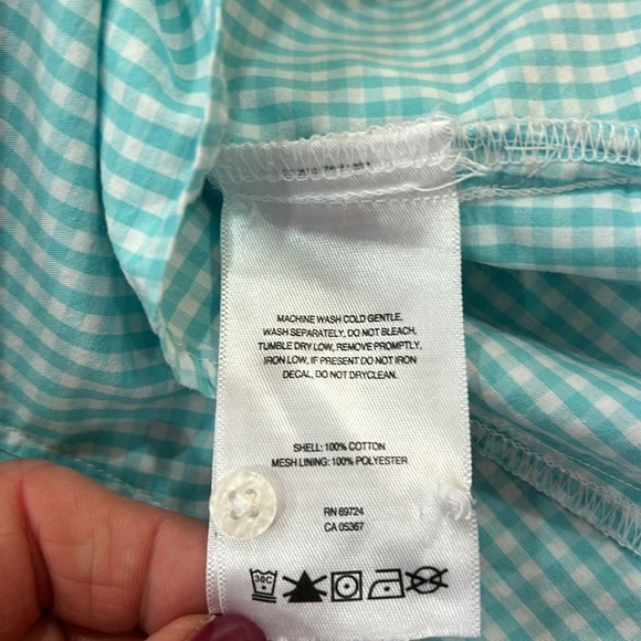Columbia PFG Aqua Gingham Shirt - Picture 9 of 9